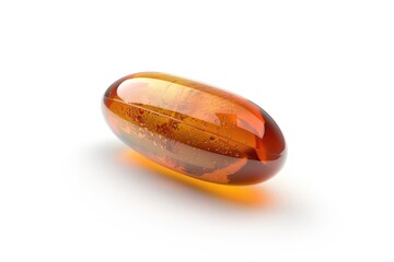 Poster - A clear glass oval shape rests on a white background, perfect for showcasing or presenting