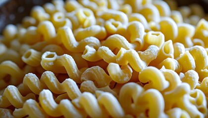 Artistic Close-Up of Uncooked Penne Pasta on a Wooden Surface