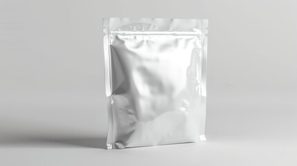 Aufkleber - A single silver foil bag lying on a white surface