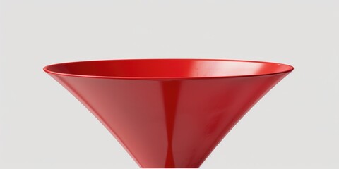 Poster - A single red vase sitting on top of a table, suitable for interior design or still life photography