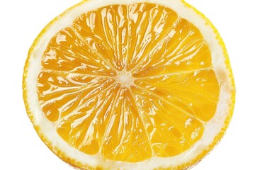 Poster - Fresh orange sliced in half on a clean white surface