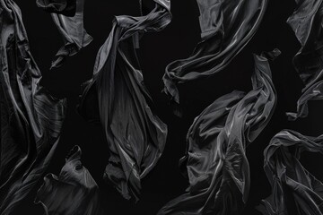 Poster - A collection of clothes in monochrome tones, great for editorial or commercial use