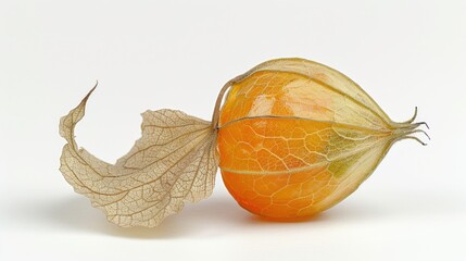 Aufkleber - A single fruit sits on a clean and minimalist white surface, ideal for showcasing its texture and color