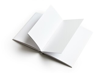 Aufkleber - A single open book lying on a white surface, ready to be read