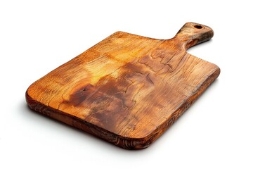 Wall Mural - A wooden cutting board on a white surface