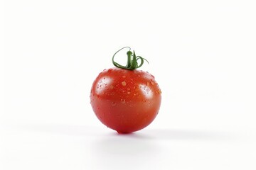 Poster - A fresh tomato with water droplets glistening on its surface
