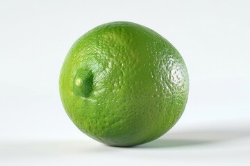 Aufkleber - Close-up shot of a lime on a white background, perfect for use in food or beauty images