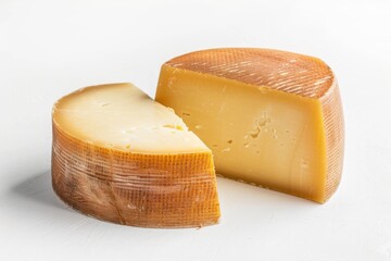 Poster - A piece of cheese, cut in half