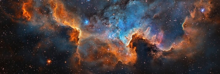 Wall Mural - a vibrant starscape with stunning nebulae and galaxies, capturing the beauty and wonder of the cosmo