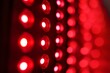 © Nima - Red Light Therapy Panel - Close Up of red light bulbs used for skin care and pain relief.