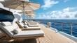 © PondLord - A stylish cruise liner with sun loungers and umbrellas visible on the deck, inviting relaxation