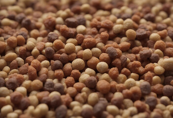 Wall Mural - Some granules of pet food grains isolated