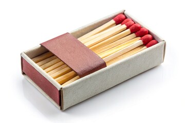 Close-up of isolated matchbox on white background