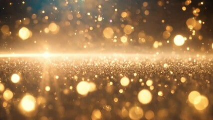 Poster - Sparkling Golden Glitter Background