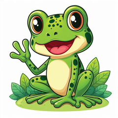 Cute Tree Frog Vector Cartoon illustration