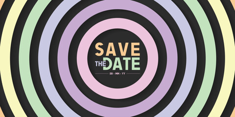 Poster - Save the date banner. Can be used for business, marketing and advertising. logo graphic design of event summit made for Technology and upcoming events.