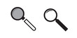 © studio's line - Magnifying glass icon in line style. magnifier or loupe sign isolated on transparent background, Search symbol. Vector illustration