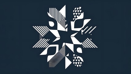 Dark blue geometric paper background
