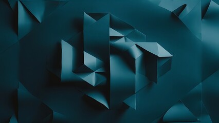 Dark blue geometric paper background