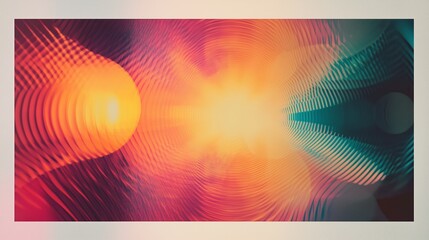 Poster - abstract colorful patterns of light and waves create a vibrant visual experience, highlighting dynam