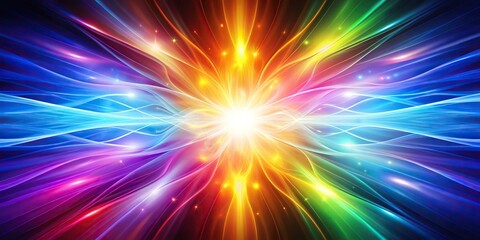 Abstract shiny colorful energy background Silhouette