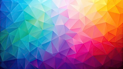 Wall Mural - fading, blue, A high angle view of a vibrant rainbow colored polygon shaped background fading from pink to blue perfect for adding a modern and eye catching touch to any design project