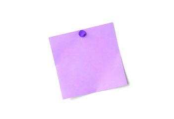 purple post-it note, with a visible texture, isolated on a stark white backdrop create with ai