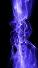 Canvas Print - hypnotic purple fractal light waves flowing in abstract motion loop