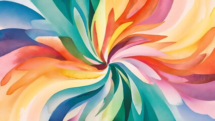 Abstract colorful watercolor painted background