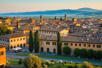 Breathtaking Summer Cityscape in Tuscany Stunning Panoramic Views of Italian Urban Landscapes