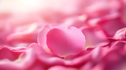 Wall Mural - A soft, blurred rose petal background with a large, open space for text