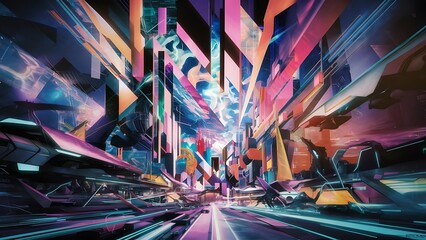 Wall Mural - Abstract Futuristic Background