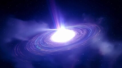 Aufkleber - Bright white spiral galaxy swirls in deep space, emitting light and energy, perfect for sci fi or fantasy projects. Explore the universe with this cosmic image