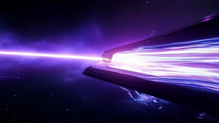 Aufkleber - Futuristic spaceship is traversing the vast expanse of space, its powerful engine illuminating the surrounding nebulae and distant stars