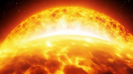 Aufkleber - Witness powerful stellar flares erupting from a massive star, casting blazing light on a nearby planet in space. A mesmerizing scene of cosmic power and beauty