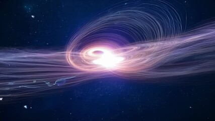 Aufkleber - Mesmerizing scene in deep space, a white hole releasing energy and matter, creating colorful streams dancing across the galaxy. Capture the universe's beauty and mysteries in this stellar image
