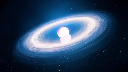Aufkleber - White dwarf star pulls matter from a nearby companion star, creating a bright accretion disk