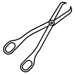 forceps outline coloring book page line art drawing