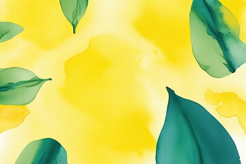 Wall Mural - Lemon Yellow Watercolor Texture for Creative Abstract Design Projects