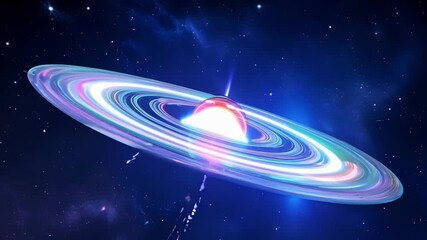 Aufkleber - Bright star is exploding in a distant galaxy, creating a colorful nebula of gas and dust. The explosion is so powerful that it can be seen from across the vast expanse of space