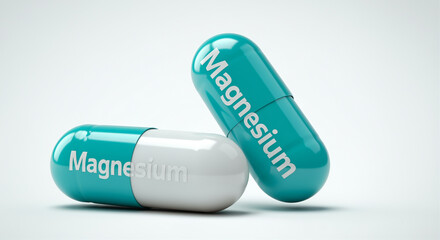 Magnesium capsules dietary supplements for health wellness and dietary nutrition