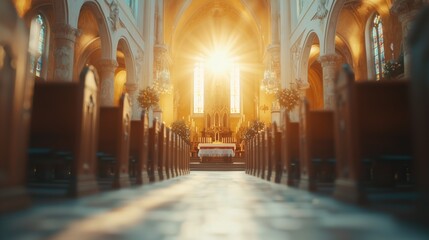 catholic church view from inside Generative AI