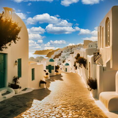 Wall Mural - Santorini Whitewashed Buildings