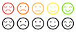 © pixel.99 - Emoji feedback icon set rating happy neutral sad emoji emotions icons customer satisfaction smiley good bad medium ace reaction colorful servicesymbol sign