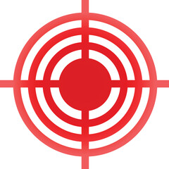 Poster - Red target is representing the concept of focusing on a goal and aiming for success