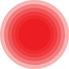 Poster - abstract illustration of red gradient concentric circles creating tunnel effect