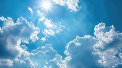 Wall Mural - Sky with white clouds a natural backdrop
