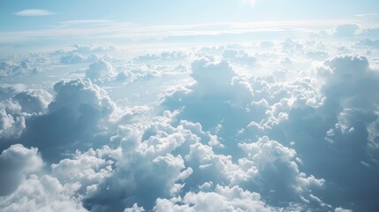 Wall Mural - Sight from Plane Above Clouds