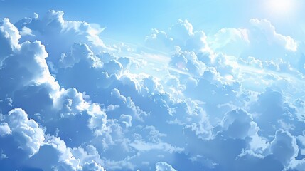 Wall Mural - Sky with sunlight and clouds