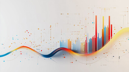 charts and graphs with statistics to innovative analyze business potential and forecast future development of companies growth.